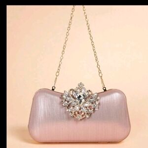 Elegant Gold and Pink Clutch